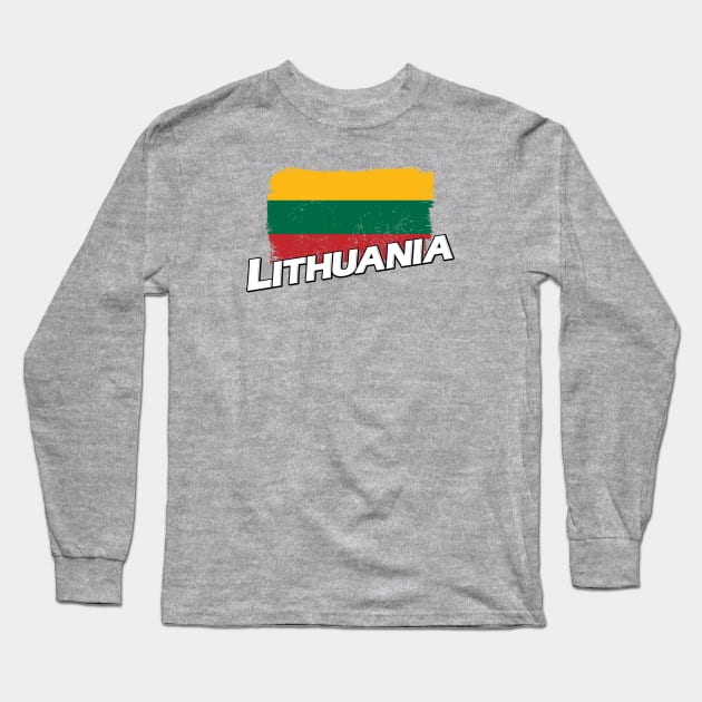 Lithuania flag Long Sleeve T-Shirt by PVVD